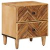 vidaXL Comodino Marrone 40 x 33,5 x 46 cm Legno di mango massello