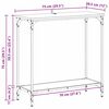 vidaXL Tavolo consolle con lo scaffale Legno vecchio 75 x 30.5 x 75 cm
