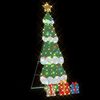 vidaXL Albero di Natale Illuminato con 3 Scatole Regalo 2D Bianco Caldo
