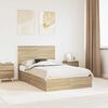vidaXL Letto con Contenitore con testiera Rovere Sonoma 120 x 190 cm
