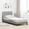 vidaXL Giroletto senza Materasso Hanko Grigio Chiaro 90x190 cm Tessuto