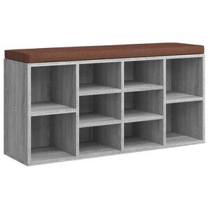 vidaXL Scarpiera Grigio Sonoma 103x30x48 cm in Legno Multistrato
