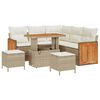 vidaXL Set Divano da Giardino 9 pz 6-Numero di posti Beige e Crema