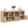 vidaXL Credenza con Luci LED Rovere Sonoma 164x37x67 cm