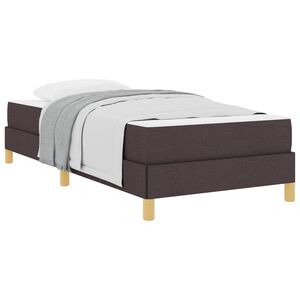 vidaXL Letto a molle con materasso Marrone Scuro 80 x 200 cm Tessuto