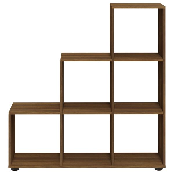 vidaXL Libreria a Scala Rovere Marrone 107 cm in Legno Multistrato