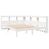 vidaXL Letto Libreria senza Materasso Bianco 135x190 cm Legno di Pino