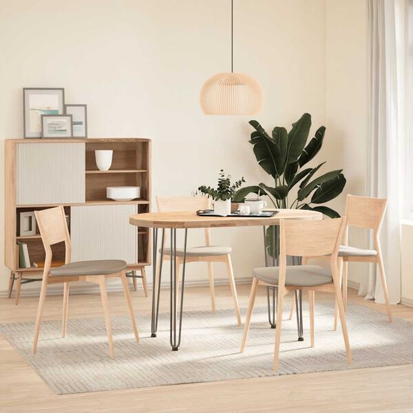 vidaXL Gambe a forcina per tavoli consolle 4 pz in acciaio naturale 72 cm in acciaio massiccio