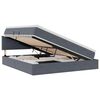 vidaXL Letto con Contenitore Grigio scuro 180 x 200 cm Velluto