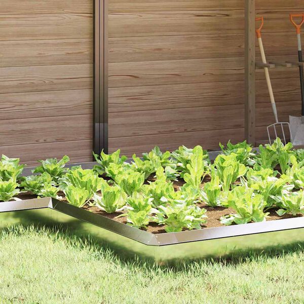 vidaXL Recinto per lumache 4 pcs Argento 13,5 x 13,5 x 25 cm