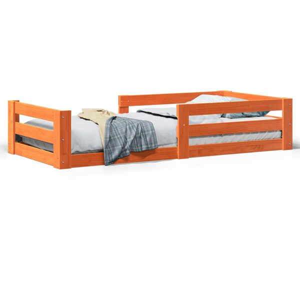 vidaXL Letto senza Materasso Marrone Cera 90x200 cm Legno di Pino
