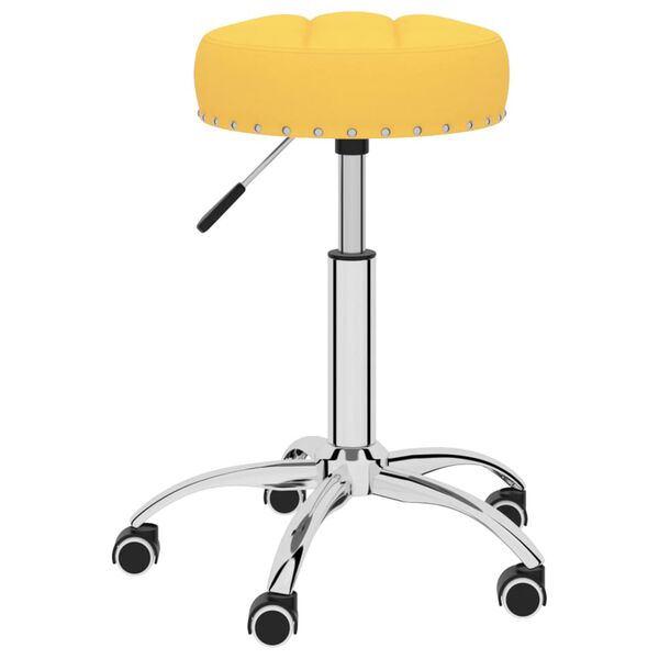 vidaXL Sedie da Pranzo Girevoli 4 pz Giallo Senape in Tessuto