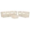 vidaXL Set Divani da Giardino su Pallet 6 pz in Legno Abete Impregnato