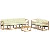 vidaXL Set di divani da esterno 8 pz Bianco e Crema