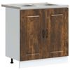 vidaXL Mobile da cucina Kalmar Rovere fum&eacute; 80 x 46 x 81,5 cm