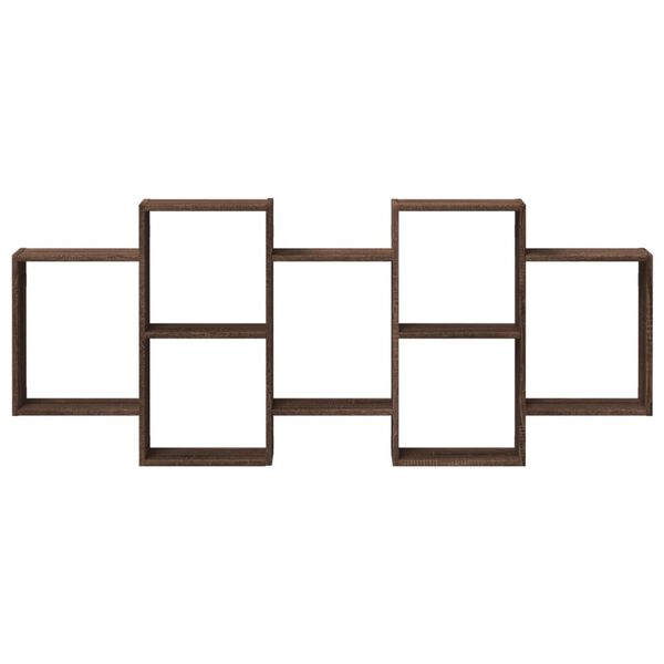 vidaXL Scaffale a Parete Rovere Marrone 159x18x65 cm in Truciolato