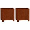 vidaXL Fioriere con Gambe 2pz Ruggine 40x40x40 cm Acciaio Corten