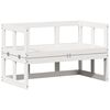 vidaXL Panca Divano Giardino Estensibile Bianco Legno Massello di Pino