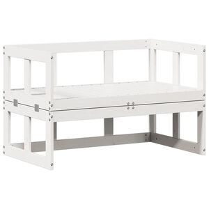 vidaXL Panca Divano Giardino Estensibile Bianco Legno Massello di Pino
