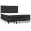 vidaXL Giroletto a Molle con Materasso Nero 180x200 cm in Similpelle