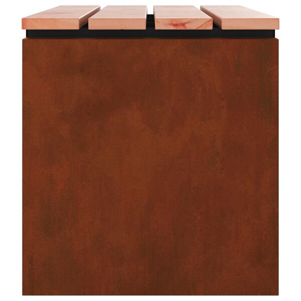 vidaXL Panchina da giardino Ruggine 80 x 40 x 43 cm acciaio corten