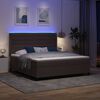 vidaXL Letto a Sorgente LED Marrone Scuro 180 x 200 cm Tessuto