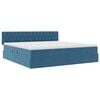 vidaXL Letto con Contenitore Blu Scuro 200 x 200 cm Velluto