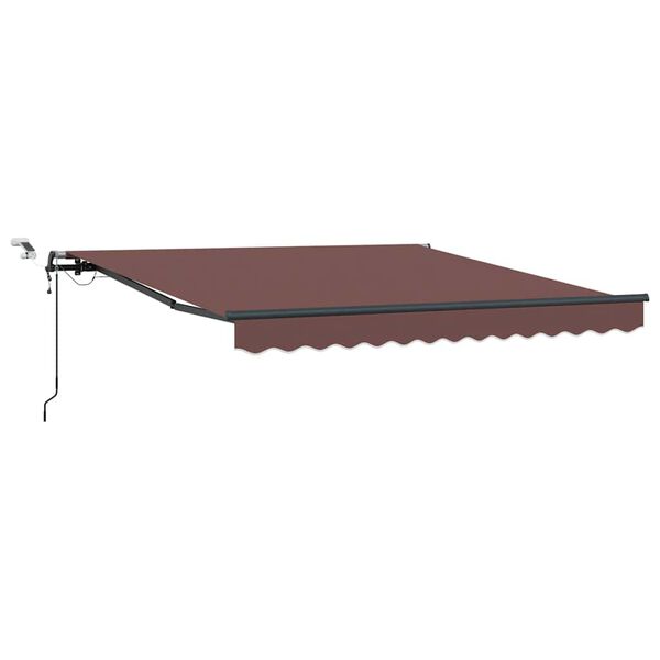 vidaXL Tenda da Sole Retrattile Automatica con LED Marrone 300x250 cm