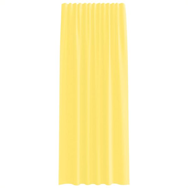 vidaXL Tende in Voile con Tasche per Aste 2 pz Giallo