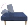 vidaXL Divano Letto a 2 Posti con Pouf Blu in Tessuto