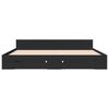 vidaXL Giroletto con Cassetti Nero 200x200 cm in Legno Multistrato