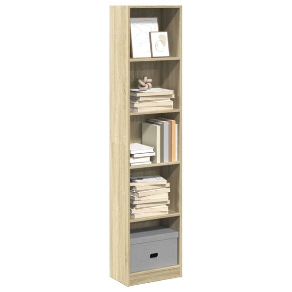 vidaXL Libreria Rovere Sonoma 40x24x176 cm in Legno Multistrato