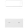 vidaXL Set Mobili da Bagno 2 pz Bianco in Legno Multistrato