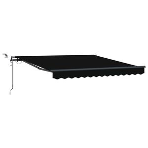 vidaXL Tessuto per Tenda con Nero 300 x 250 cm Poliestere