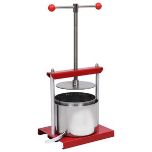 vidaXL Torchio per Frutta e Vino in Acciaio Inox 6 L