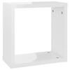 vidaXL Mensole Parete a Cubo 2 pz Bianco Lucido 30x15x30 cm