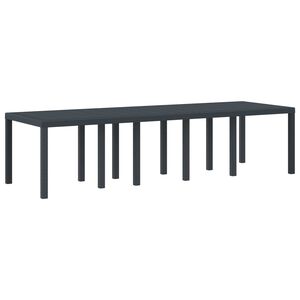vidaXL Tavolo da Giardino Antracite 300 x 100 x 73 cm polyrattan