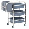 vidaXL Carrello da Cucina con Contenitori in Plastica 82x43,5x93 cm