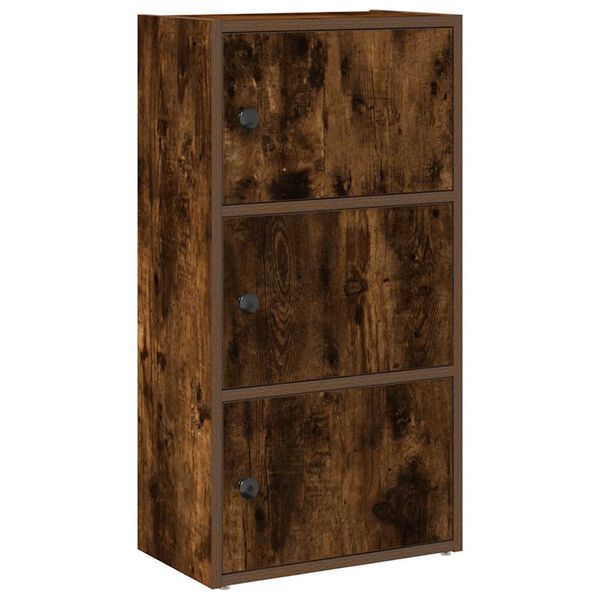 vidaXL Libreria Rovere Fumo 40x24x77 cm in Legno Multistrato