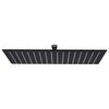 vidaXL Testa Doccia a Pioggia Acciaio Inox 40x30 cm Rettangolare Nera