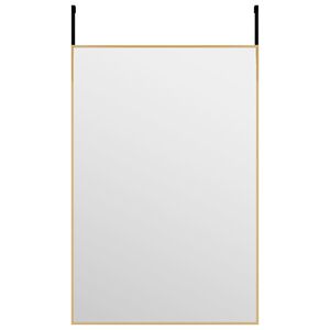 vidaXL Specchio da Porta Oro 40x60 cm in Vetro e Alluminio