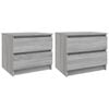 vidaXL Comodini Grigio Sonoma 2 pz 50x39x43,5 cm in Legno Multistrato