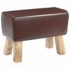 vidaXL panca 60 x 30 x 45 cm Pelle Vera Marrone Scuro
