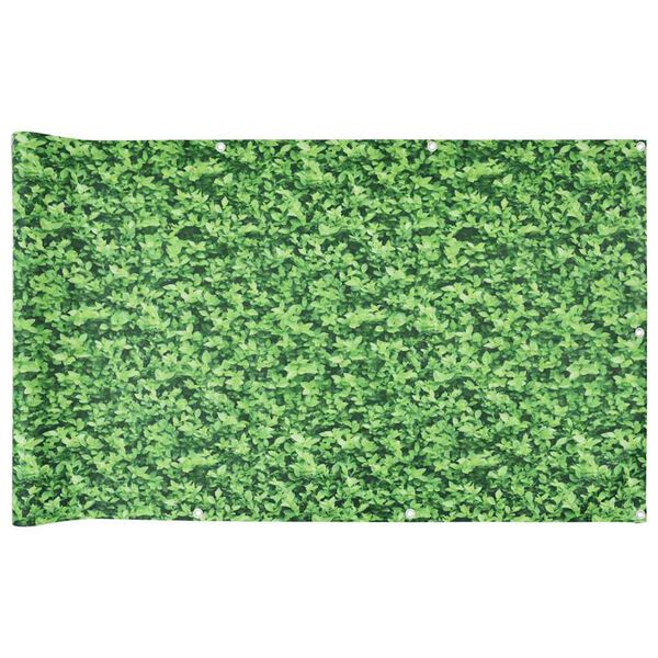 vidaXL Paravento da Balcone con Aspetto Pianta Verde 500x75 cm PVC