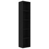 vidaXL Libreria Nera 40x30x189 cm in Legno Multistrato