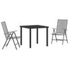 vidaXL Set da Pranzo per Giardino 3 pz Antracite