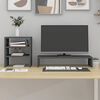 vidaXL Supporto per Monitor Grigio 81x20x30 cm Legno Massello di Pino
