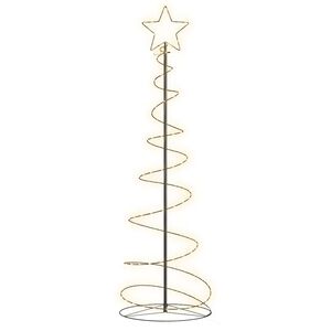 vidaXL Albero di Natale a LED 120 LED Bianco Caldo 180 cm