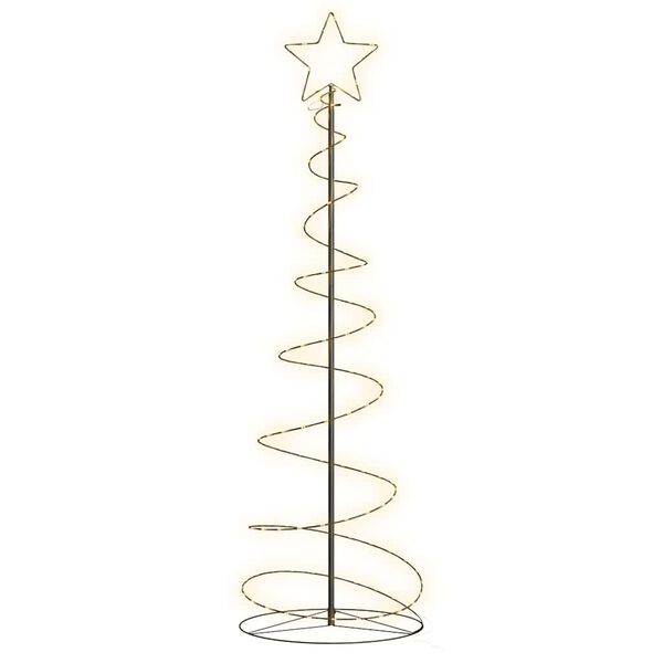vidaXL Albero di Natale a LED 120 LED Bianco Caldo 180 cm