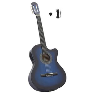vidaXL Chitarra Classica Western con Equalizzatore e 6 Corde Blu